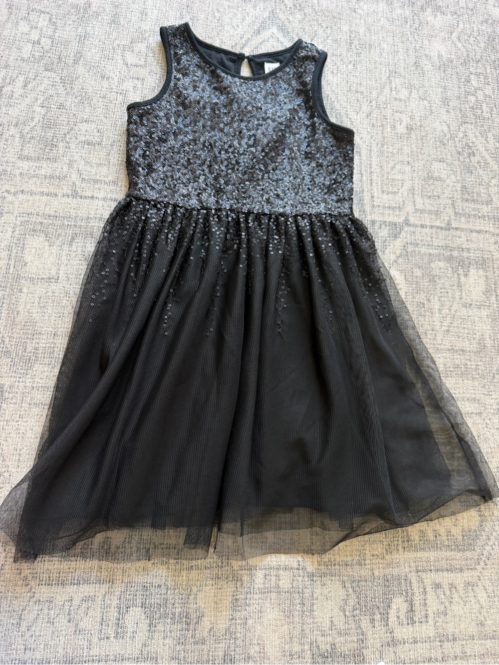 GAP Black Sequin Tulle Girls' Party Dress
